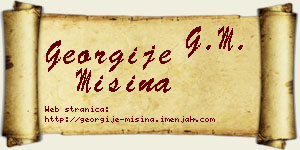Georgije Mišina vizit kartica